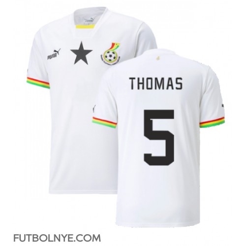 Camiseta Ghana Thomas Partey #5 Primera Equipación Mundial 2022 manga corta